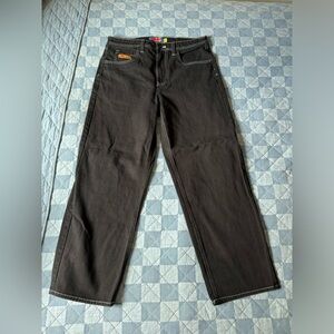 Black Empyre White stitch pants